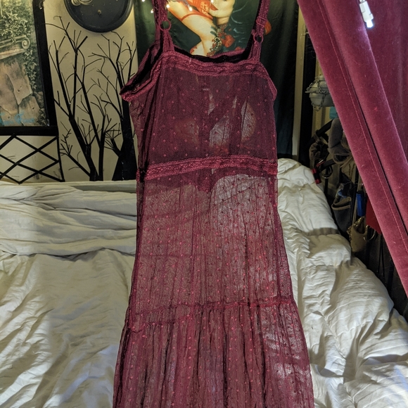 Free People point d'espirit sheer swiss dot maxi - Picture 13 of 13